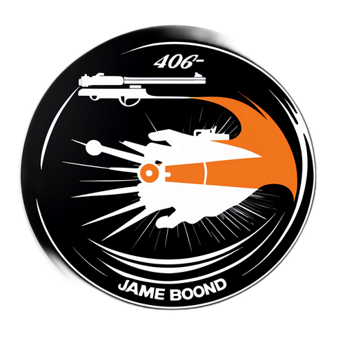 En kunstnerisk repræsentation af en klassisk James Bond filmplakat