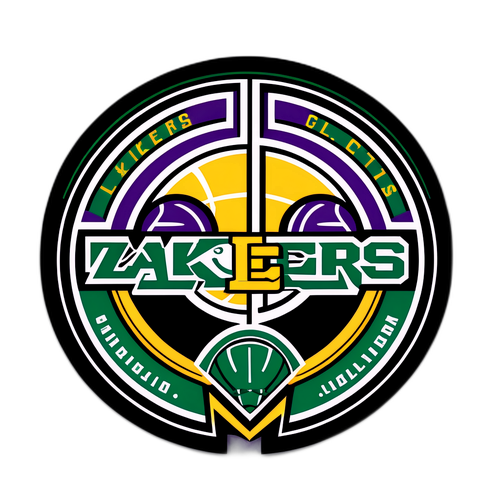 Adesivo Retrò dei Lakers e Celtics
