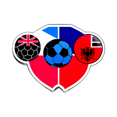 Sticker ya Sherehe ya Mechi kati ya Albania na Uingereza