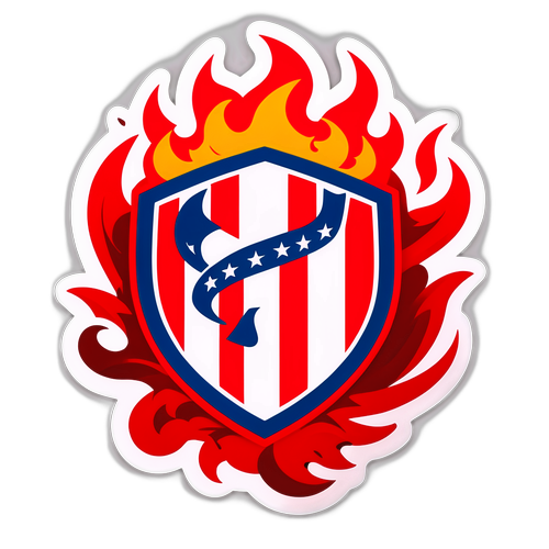 Emblemu ya Atletico Madrid Katika Moto