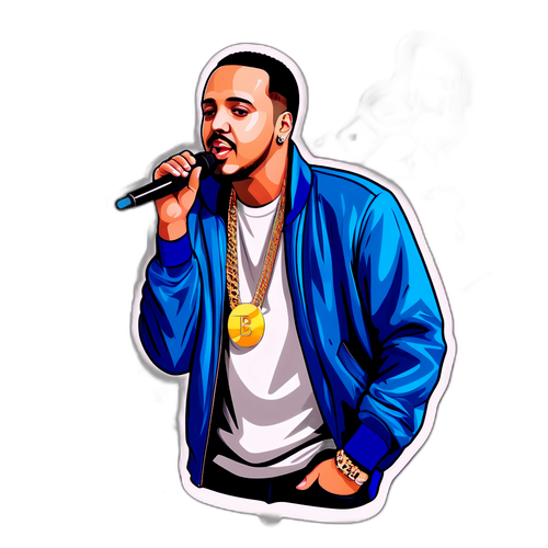 Ilustração Vibrante de French Montana