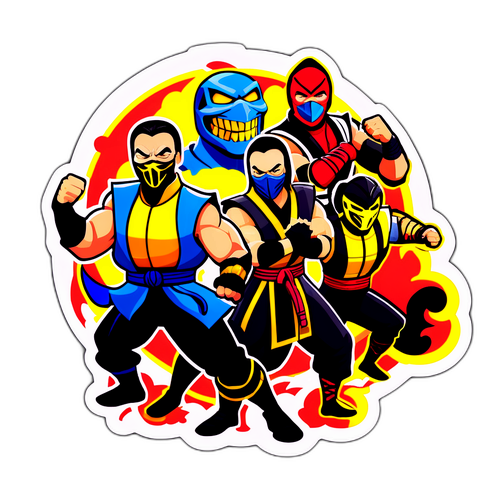 Стікери з улюбленими персонажами Mortal Kombat 2