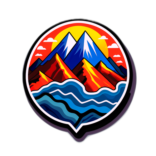 St sticker ilustrujący płytki tektoniczne