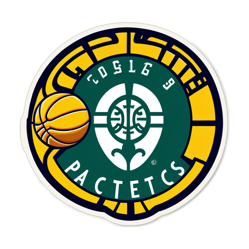 Masiglang Sticker ng Basketball ng Celtics at Pacers