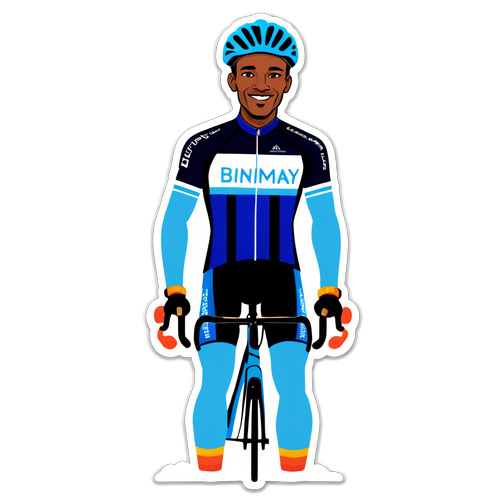 Biniam Girmay: De Trots van de Bergtoppen! Ontdek deze Unieke Sticker!