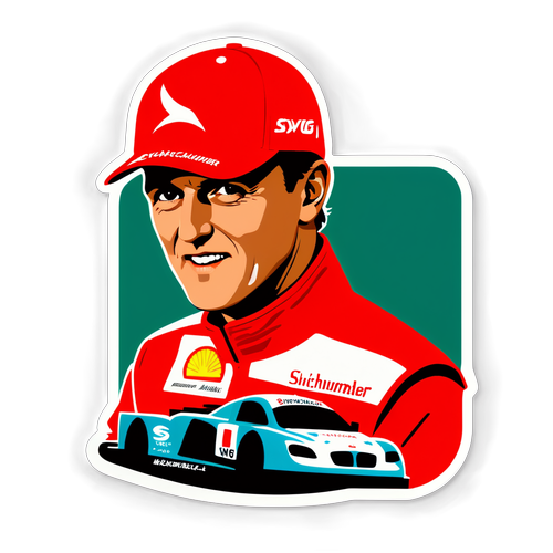Michael Schumacher autómárka hirdetési matricái