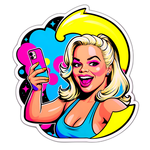 Samolepka Trishy Paytas v pop-art stylu