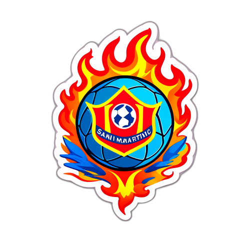 Calcomanía de Fútbol Llameante