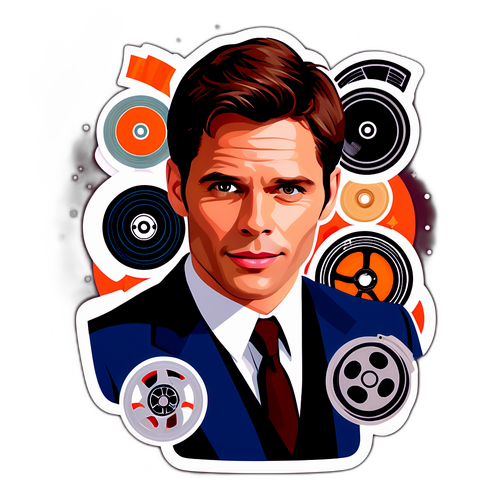 Elegant na Sticker na may Portrait ni James Marsden