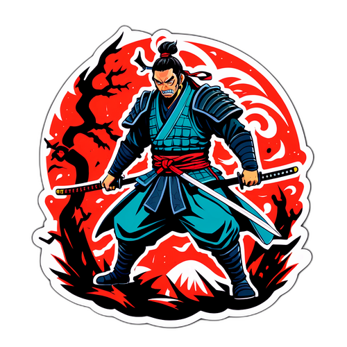 Un samouraï épique combattant les démons