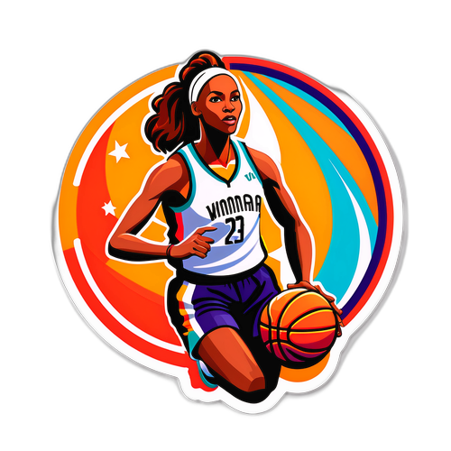 Makulay at Matibay na Logo ng WNBA para sa Sticky na Nagdiriwang ng Basketbol ng Kababaihan