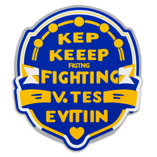 Unleash Your Inner Champion: Everton's 'Keep Fighting!' Sticker Will Ignite Your Passion!