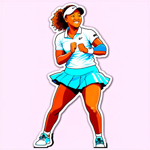 Empowered Naomi Osaka Tennis Sticker