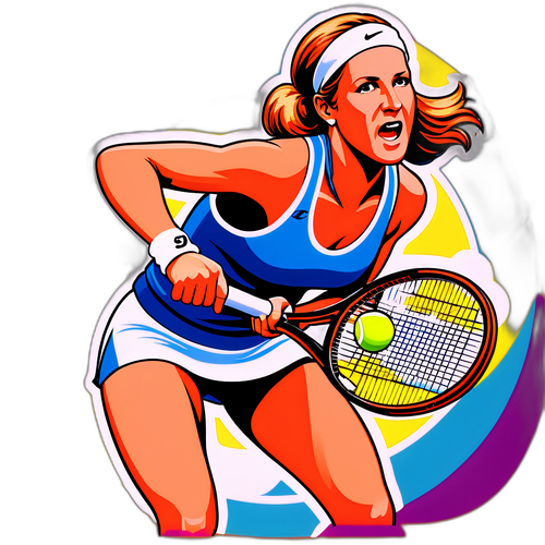 Chris Evert jako zacięta tenisistka w akcji