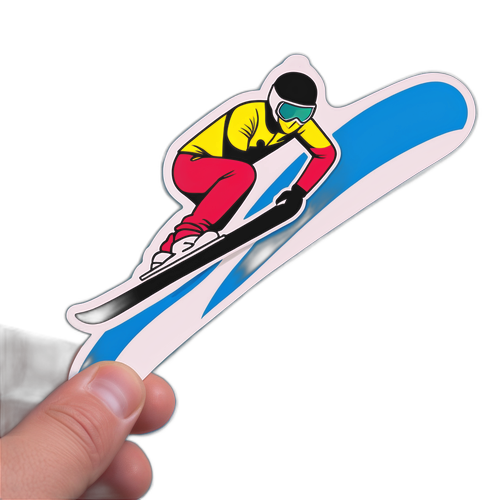 Autocollant de la compétition de ski freestyle des Jeux Olympiques d'hiver 2026