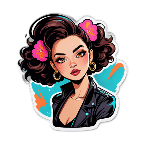 Stiker Nikita Mirzani dalam Pose Berani