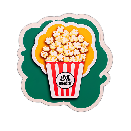 Popcorn při sledování živého vysílání