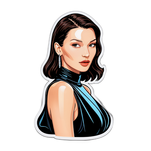 Bella Hadid Stilize Model Sticker