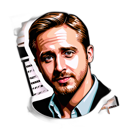 Sticker met beroemde filmscènes van Ryan Gosling