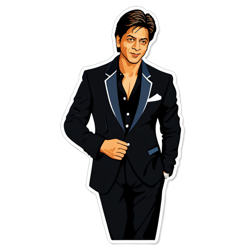 Sticker Shah Rukh Khan: Bergaya Bollywood dengan Pesona Ikonik yang Glamor!