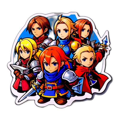 Illustration de personnages emblématiques de Final Fantasy Tactics