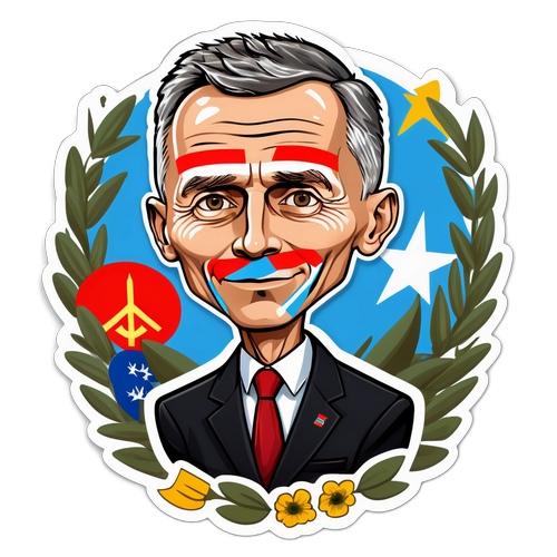Kreativ karikatur av Jens Stoltenberg