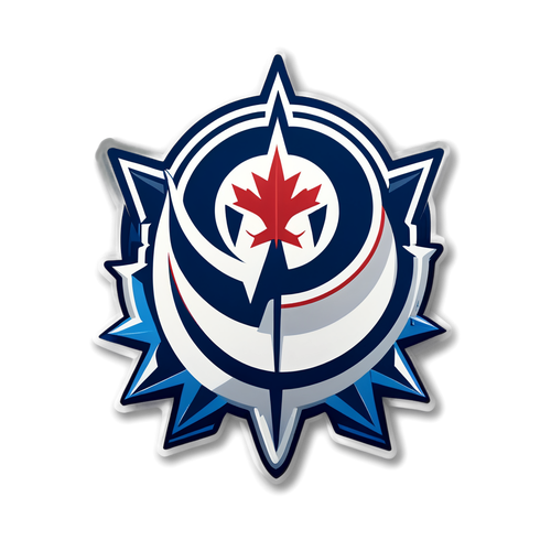 Autocollant d'encouragement pour les Jets de Winnipeg