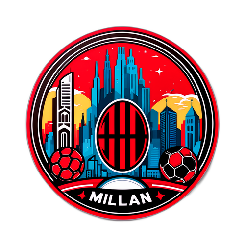 Reka Bentuk Stiker AC Milan yang Segar dan Moden