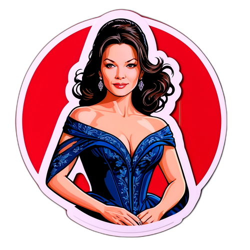Nálepka oslavující úspěchy Catherine Zeta-Jones