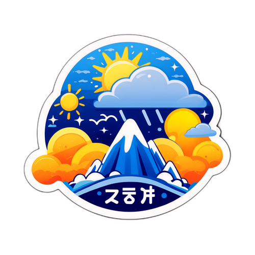 名古屋の天気予報にインスパイアされたステッカー