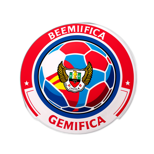 Kreatives Design eines Fußballs mit dem Benfica-Logo