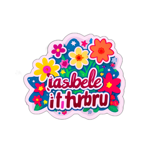 Kleurrijke sticker met Isabelle Ithurburu