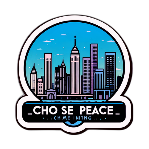 Somber City Skyline Sticker