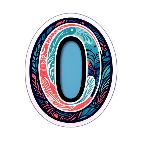 आर्टिस्टिक 'O' स्टिकर