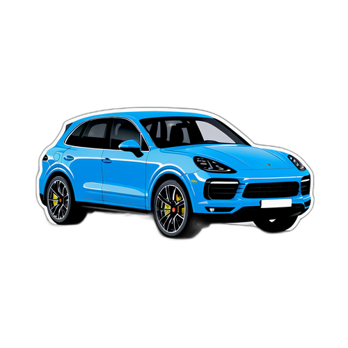 Stilig visuell representasjon av Porsche Cayenne Electric