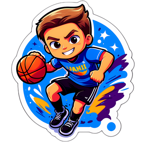 T-paita, jossa Jani Volanen pelaa koripalloa