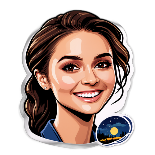 Elegant Klistermärke med Nattscen