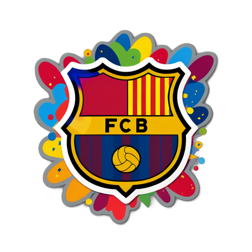 Shocking FC Barcelona Sticker! Unleash Your Fan Spirit with 'Força Barça!' 🎉