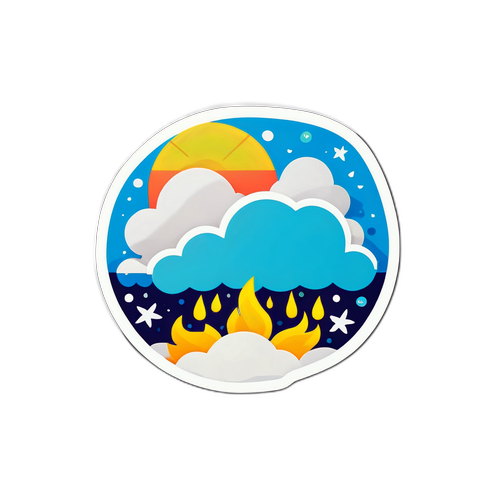 날씨 기반 활동 일러스트 스티커