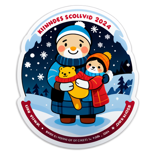 Spread the Warmth: Heartwarming Winter Sticker Design to Inspire Kindness for Children in Need 2024!