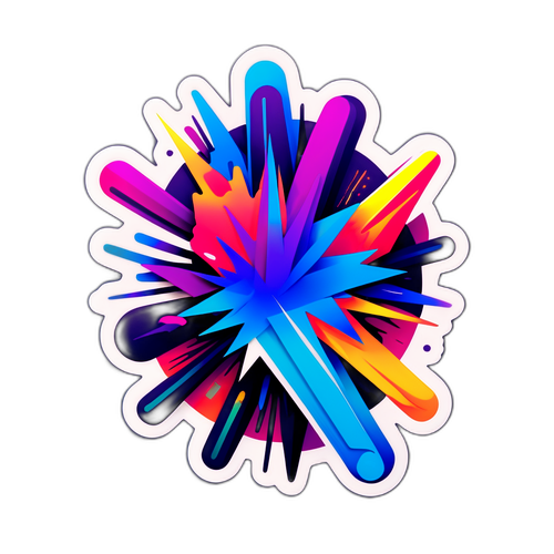 Abstracție vibrantă inspirată de tehnologia DLSS 5