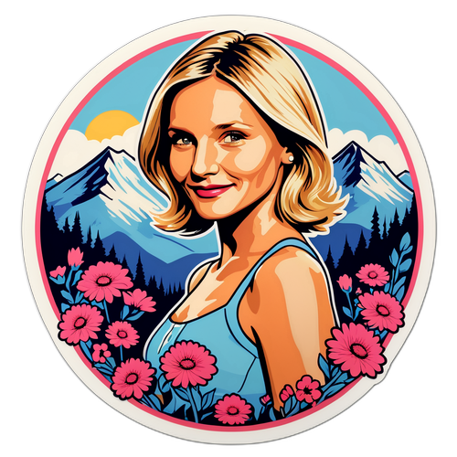 Autocollant rétro de glamour et d'aventure