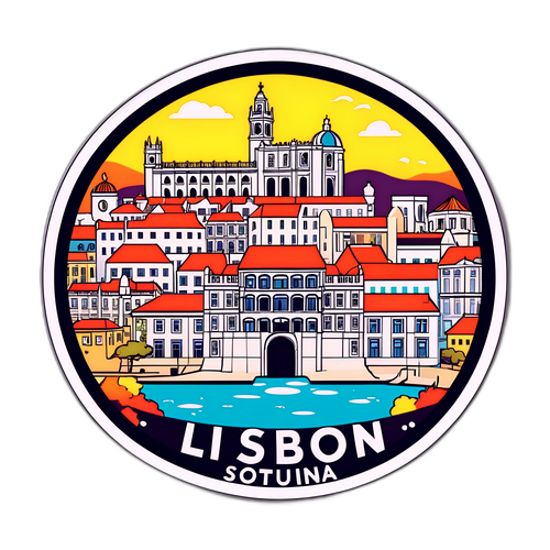 Lisbon Postcard Sticker