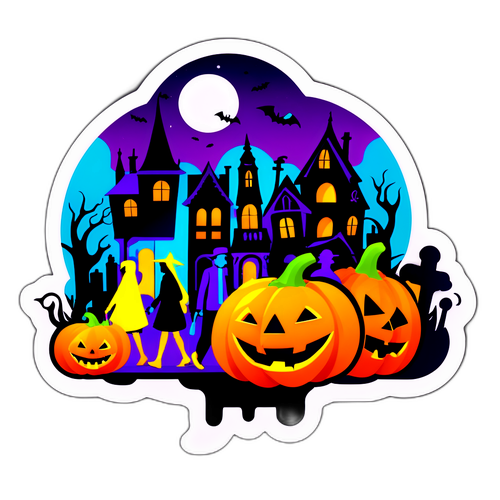 Halloween esté városi séták barátokkal