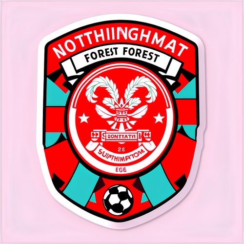 Moderne design med Nottingham Forest og Southampton logoer