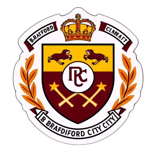 Stiker Nostalgia Lambang Bradford City