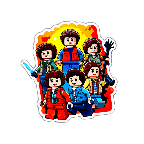 Lego Stranger Things nálepka
