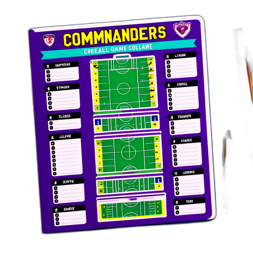 Commanders' Playbook Depth Chart Sticker