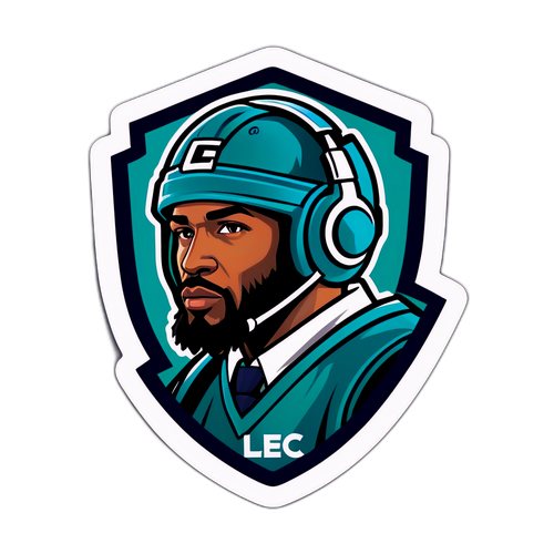 LEC 로고와 유명 리그 선수 일러스트 스티커 디자인