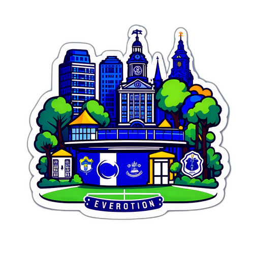 สติ๊กเกอร์ทีมเอฟเวอร์ตันในสวนสาธารณะเมือง